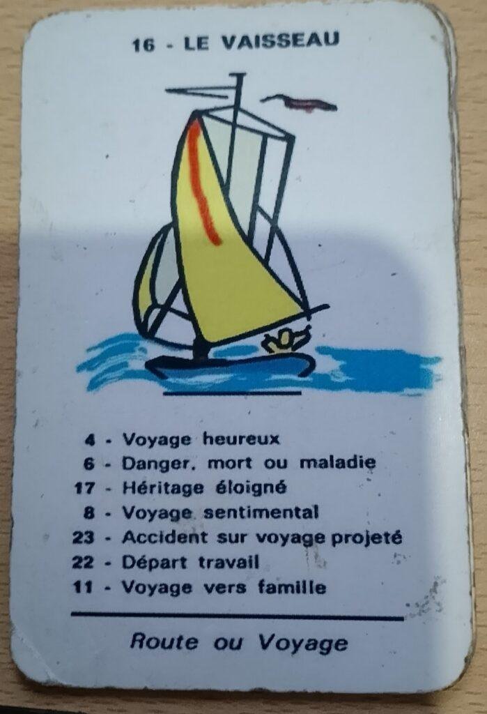 Carte du bateau oracle spirite de Mariana