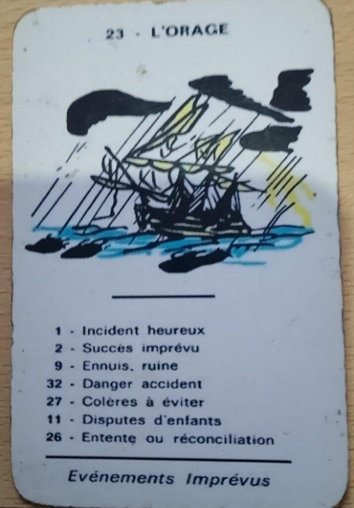 Orage carte 23 oracle spirite de Mariana