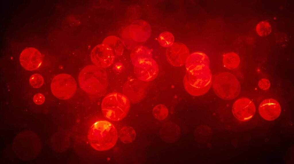 orbes rouges et oranges